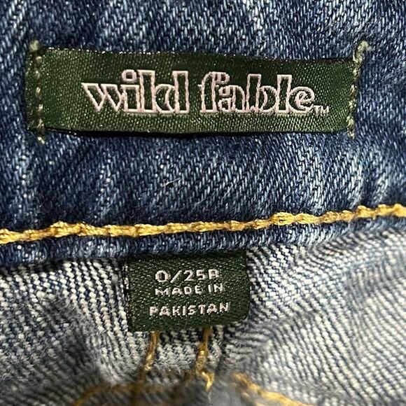 Wild Fable‎ Women's Swirl Print High Rise Wide Leg Baggy Jeans Size 0 - Picture 7 of 8